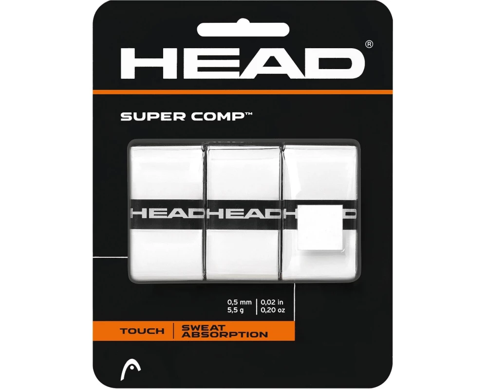 HEAD Tennis Grip Super Comp 3er-Pack, Weiss