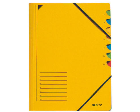LEITZ Ordnungsmappe A4 39070015 gelb 7 Fächer
