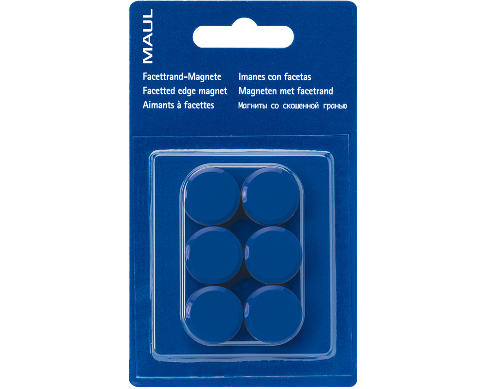 MAUL Magnete 20mm 6176235 blau 6 Stück
