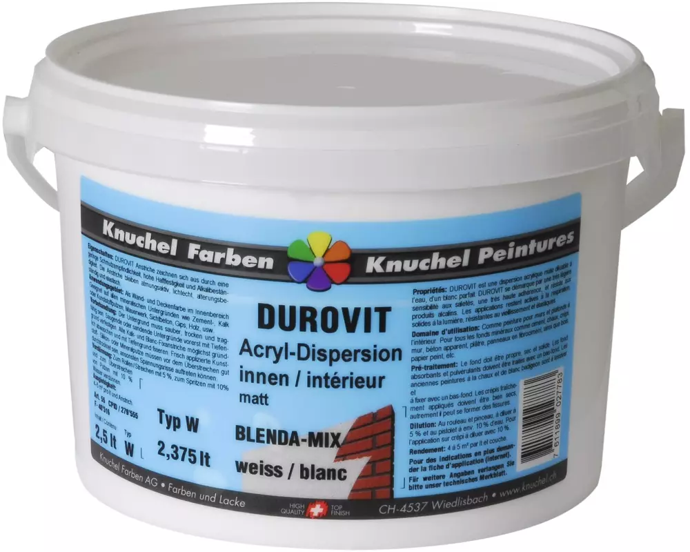 Knuchel Innendispersion Durovit-Mix 2.5 l Weiss