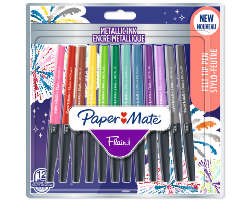 PAPERMATE Faserschreiber Flair 0.7mm 2137362 Metallic 12 Stück