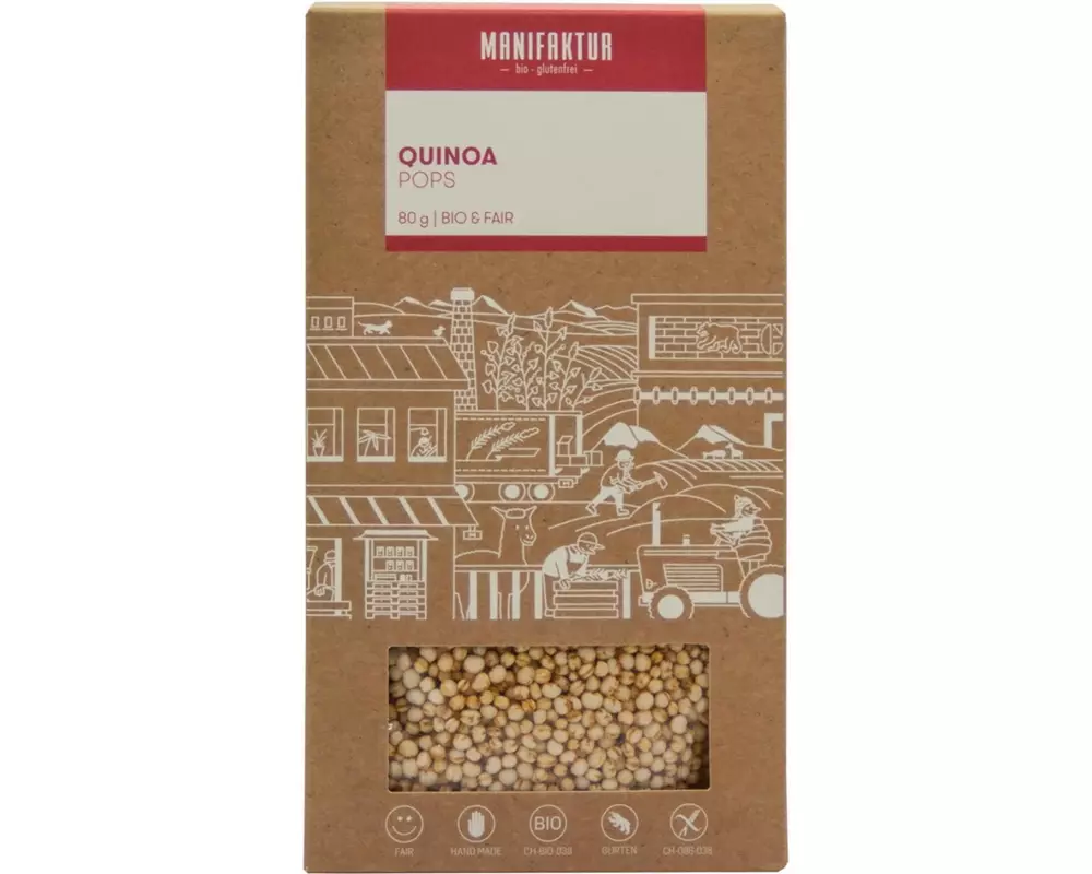Manifaktur Quinoa Pops, glutenfrei 80 g