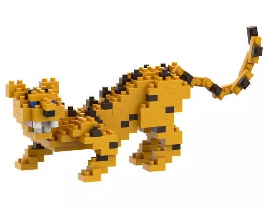 BRIXIES Bausteinmodell Leopard aus 184 Bausteinen