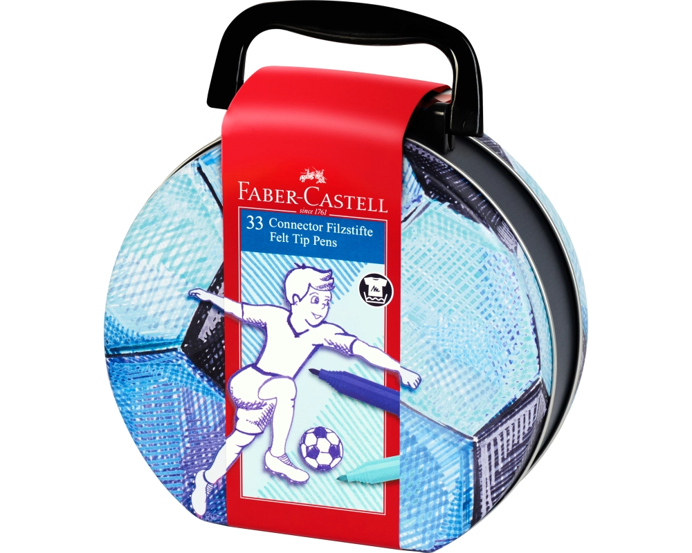 FABER-CASTELL Connector Filstifte 155538 Fussballcase