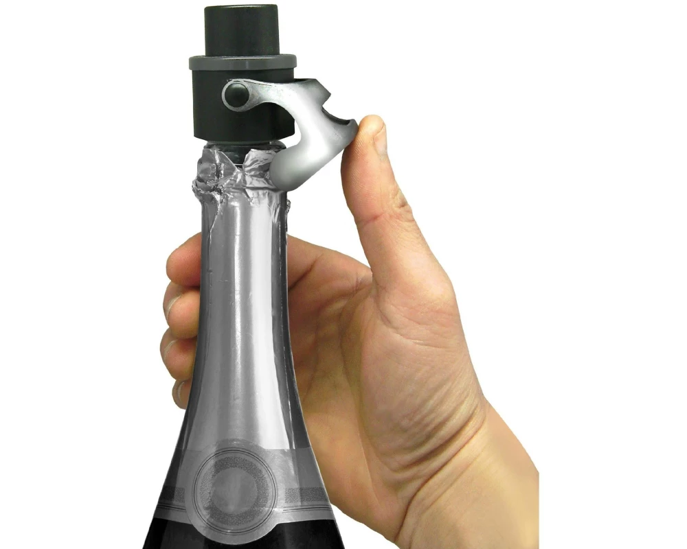 Vin Bouquet Sekt- und Champagnerverschluss Silber/Schwarz