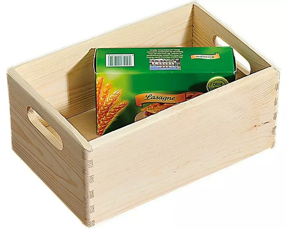 Kesper Aufbewahrungsbox Kiefernholz Natur mit Tragegriffen