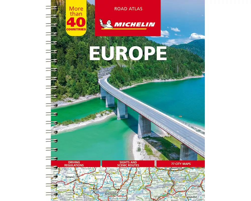 Michelin Straßenatlas Europa mit Spiralbindung