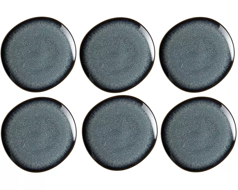 Villeroy & Boch Frühstücks- & Dessertteller Lave Ø 17 cm, 6 Stück, Grau