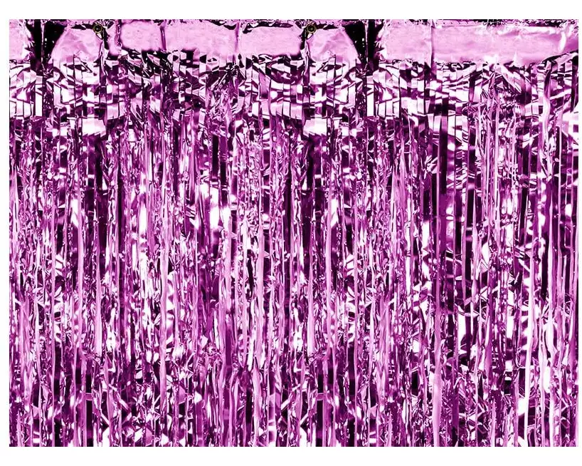 Partydeco Partyaccessoire Vorhang 90 x 250 cm, Violett