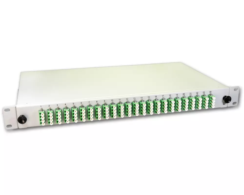 Lightwin Spleissbox 96 Fasern, 24x QLC/APC SM, 9/125µm OS2 Pigtail
