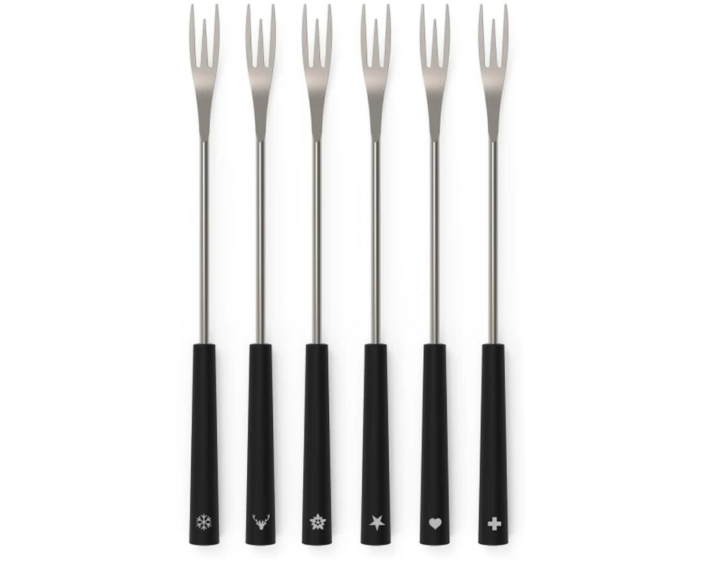 Kisag Fondue-Teleskopgabel 6 Personen, Schwarz