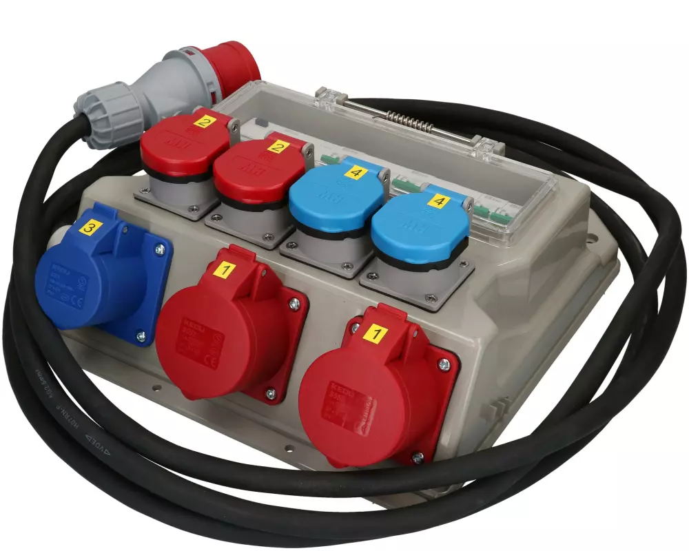 Max Hauri Baustromverteiler CEE16, T25, T23, 40A FI/LS, IP44