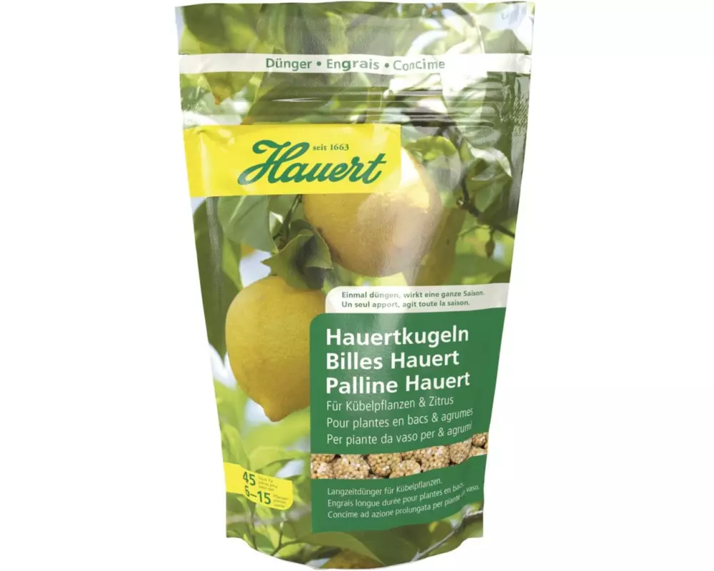 Hauert Langzeitdünger Hauertkugeln Kübelpflanzen, 45 Stk.
