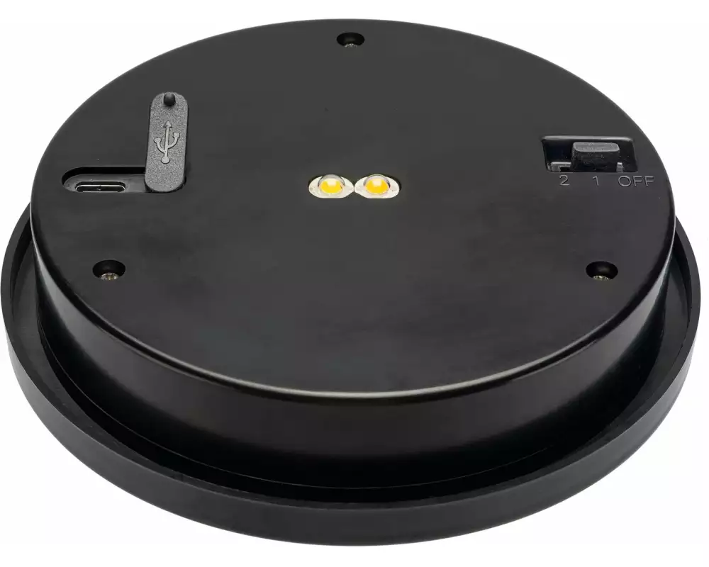 STT Solarpanel USB Ersatz, Rund, Schwarz