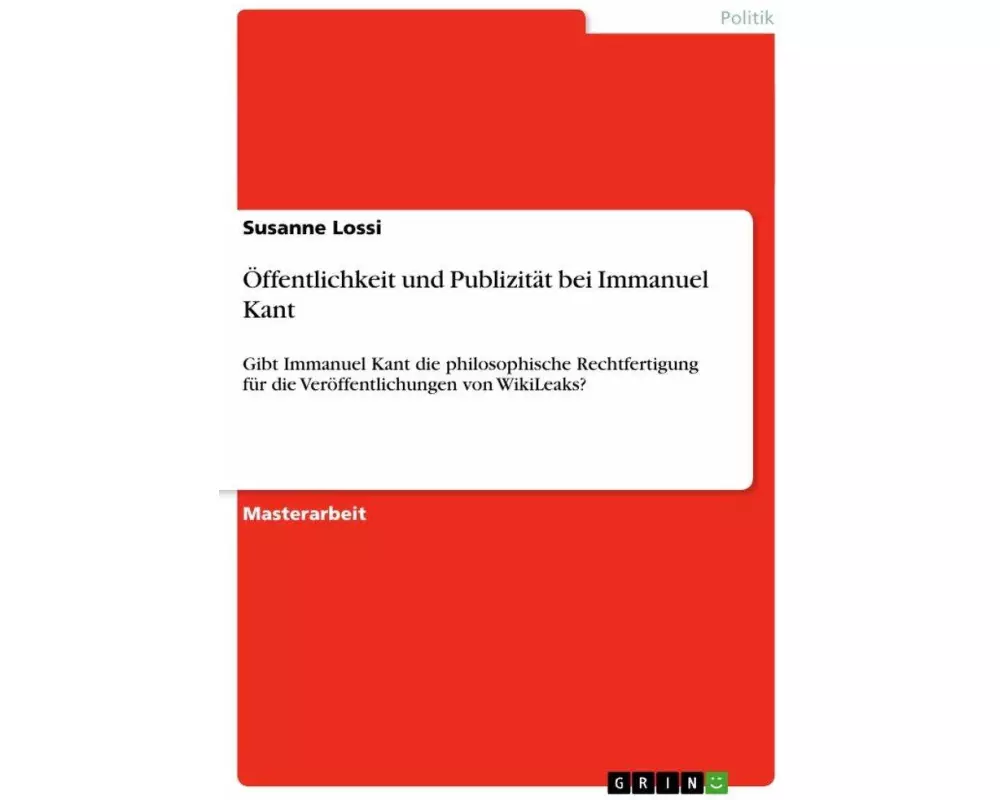 Öffentlichkeit und Publizität bei Immanuel Kant