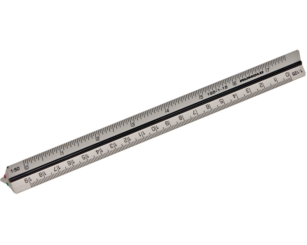 RUMOLD Dreikantmassstab 195/15 15cm 195/1/15 architect 1 Alu