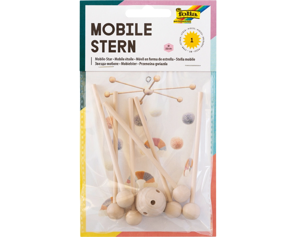 FOLIA Mobile Stern 20x11.5cm 2280 braun