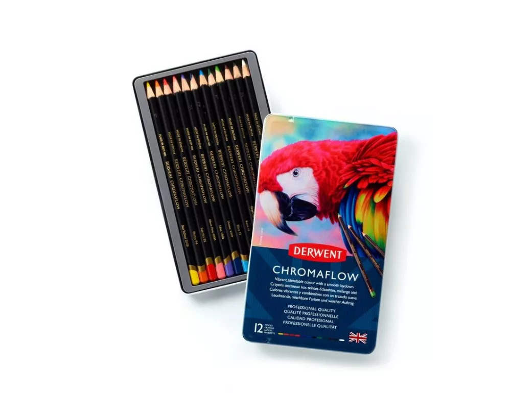 Derwent Chromaflow Buntstifte, mehrfarbig, 12-teilig