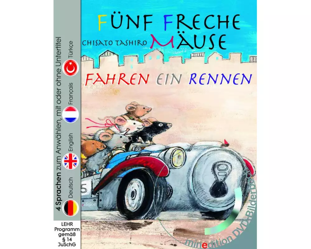Fünf freche Mäuse fahren ein Rennen (Buch mit DVD)