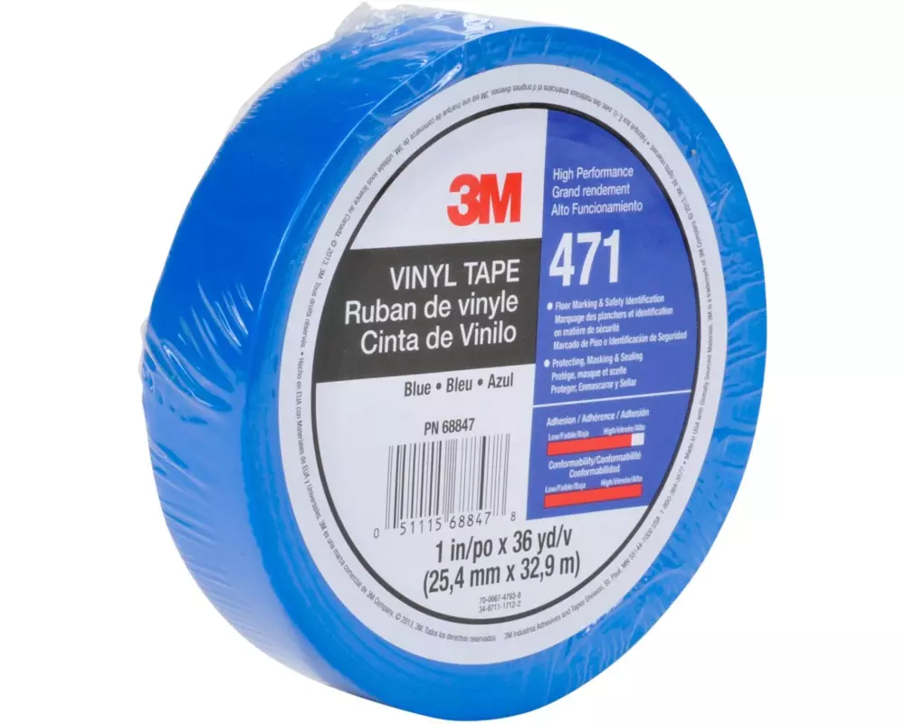 3M Klebeband Vinyl 471 51 mm x 32.9 m, Blau