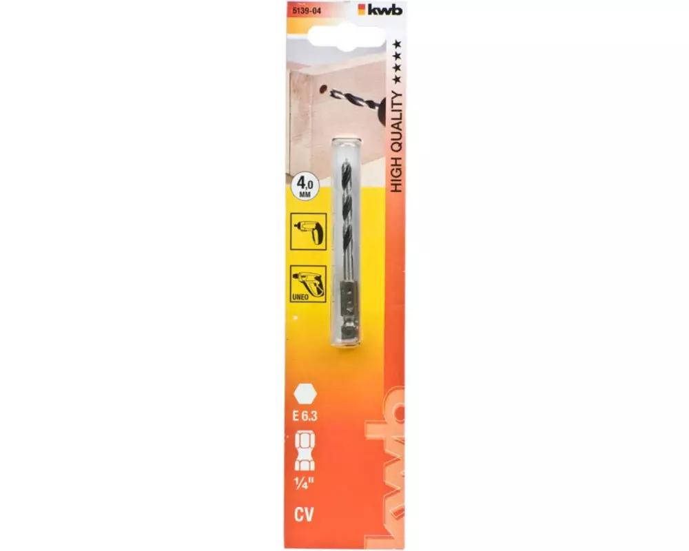 kwb Holzbohrer 1/4" 4 mm