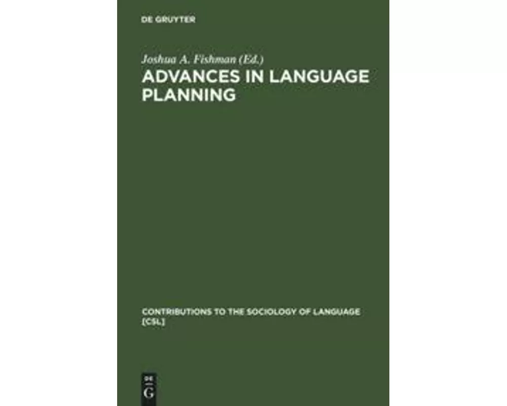 Advances in language planning