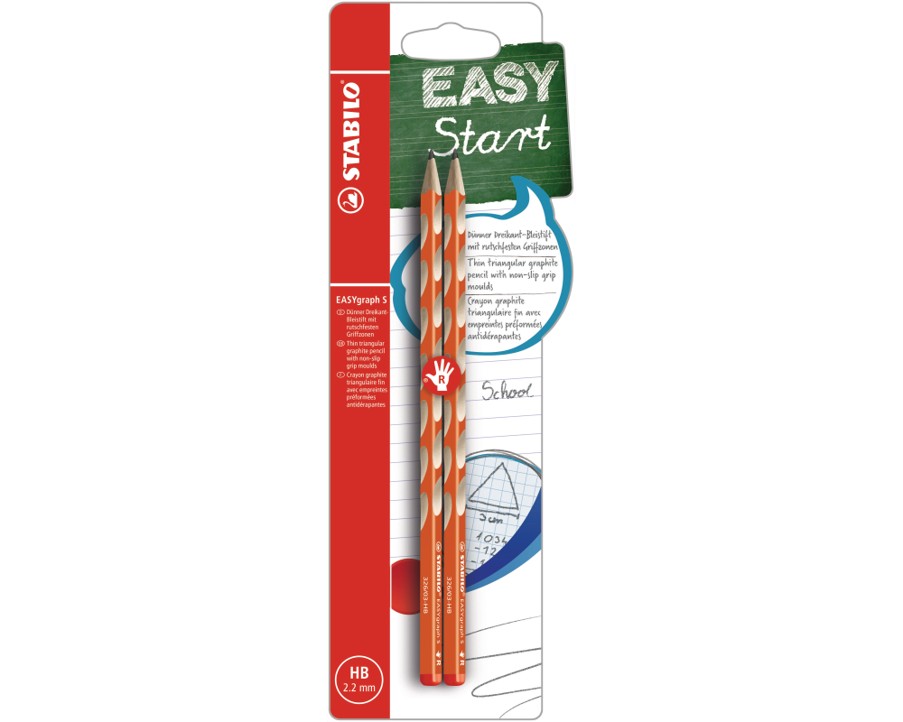 STABILO Bleistift EASYgraph S HB B-53115-10 orange, R 2 Stück