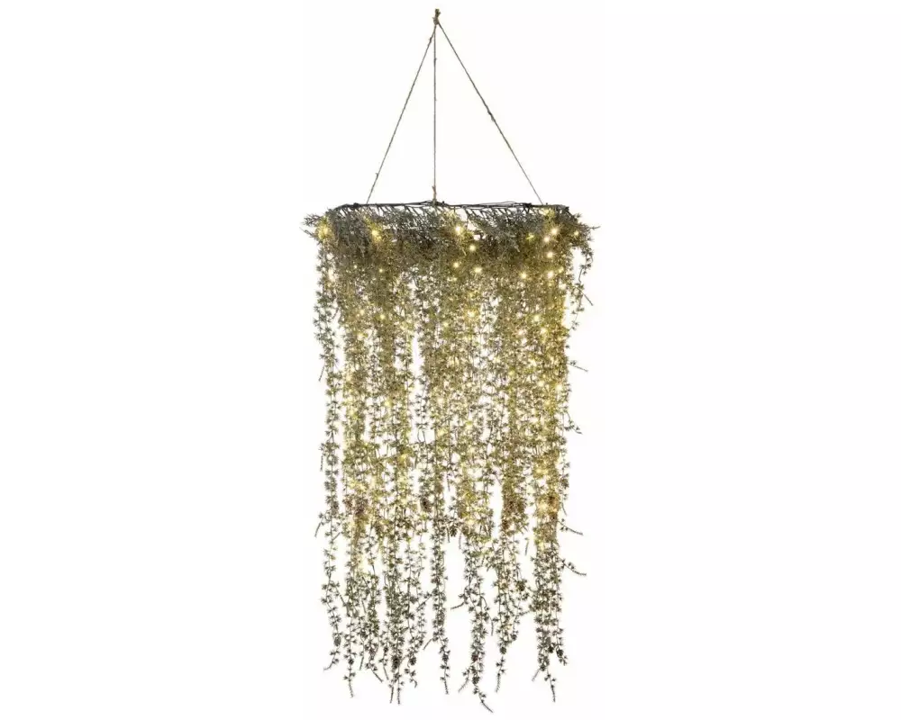 STT LED-Weihnachtskranz Pine hanging wreath Warmweiss