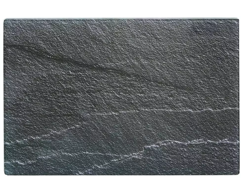 Zeller Present Schneidebrett Schiefer 30 x 20 cm, Glas, Anthrazit
