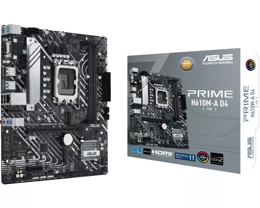 ASUS Mainboard PRIME H610M-A D4-CSM