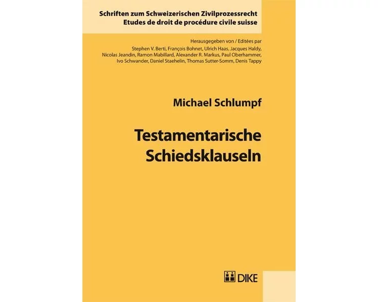 Testamentarische Schiedsklauseln