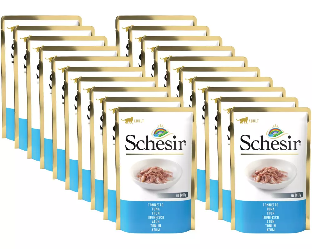 Schesir Nassfutter Thunfisch in Gelée, 20 x 85 g