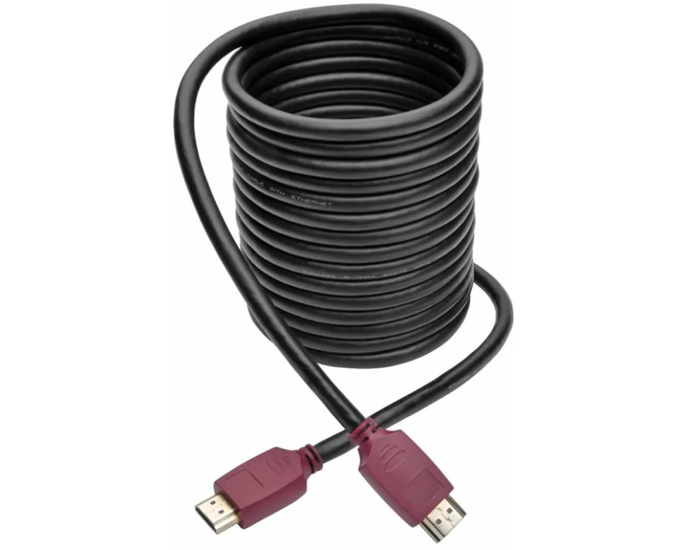 EATON TRIPPLITE 4K, HDMI Cable with Ethernet, M/M - 4K, 60Hz, Gripping Connectors, 15ft. 4.57m