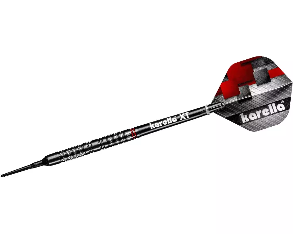 Karella Dartpfeile Softdart SuperDrive 18g, 3 Stück – Schwarz