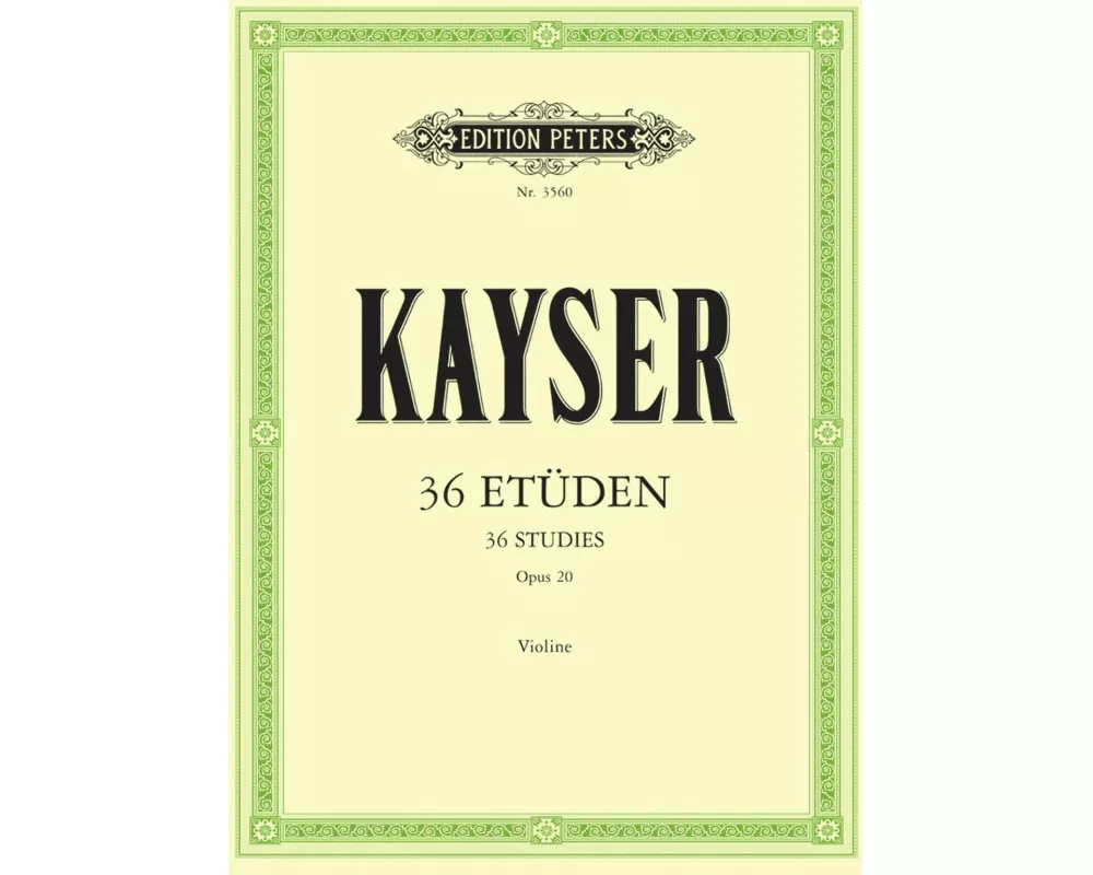36 Etüden op. 20 "Für die Violine""