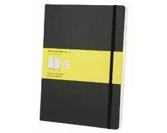 Moleskine Classic Notebook, Extra Large, Squared, Black, Soft Cover (7.5 x 10)