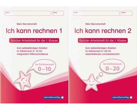 Ich kann rechnen 1 und Ich kann rechnen 2 als Kombi, Schüler-Arbeitshefte für die 1. Klasse
