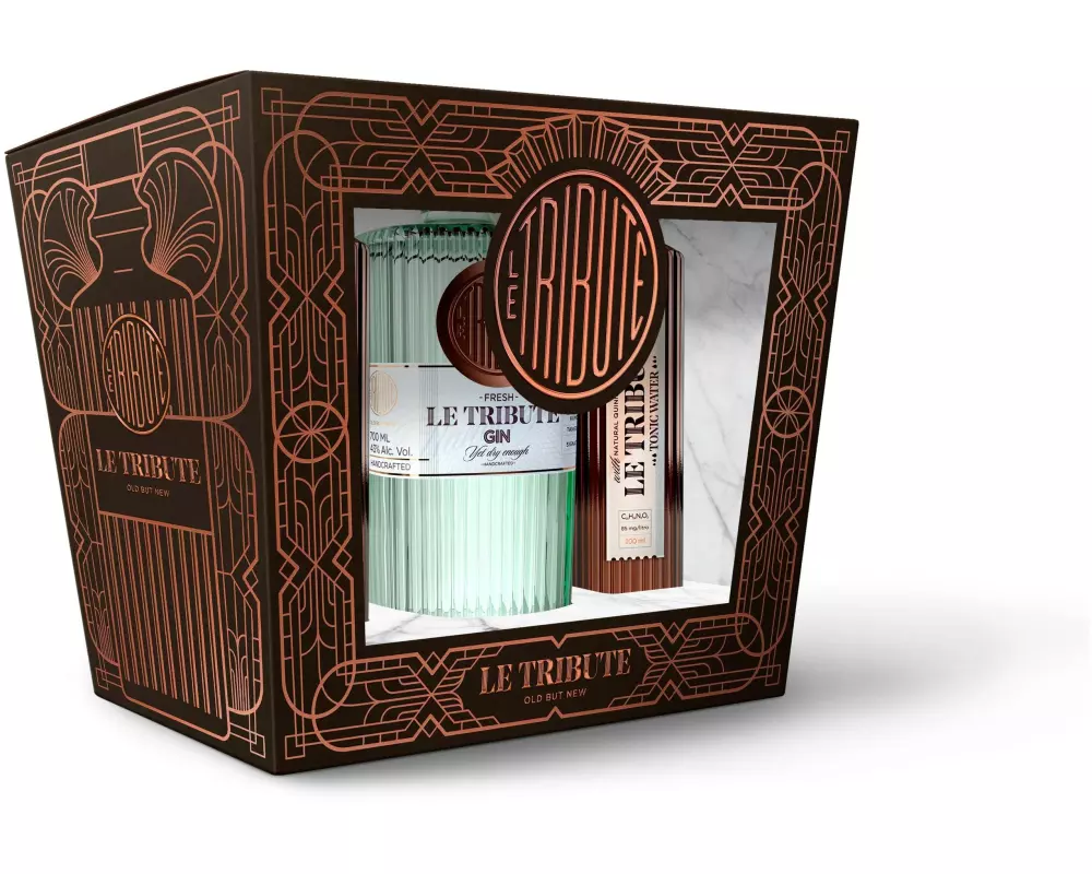 Le Tribute Geschenkset Gin & Tonic 1 x 0.7 l & 2 x 0.2 l