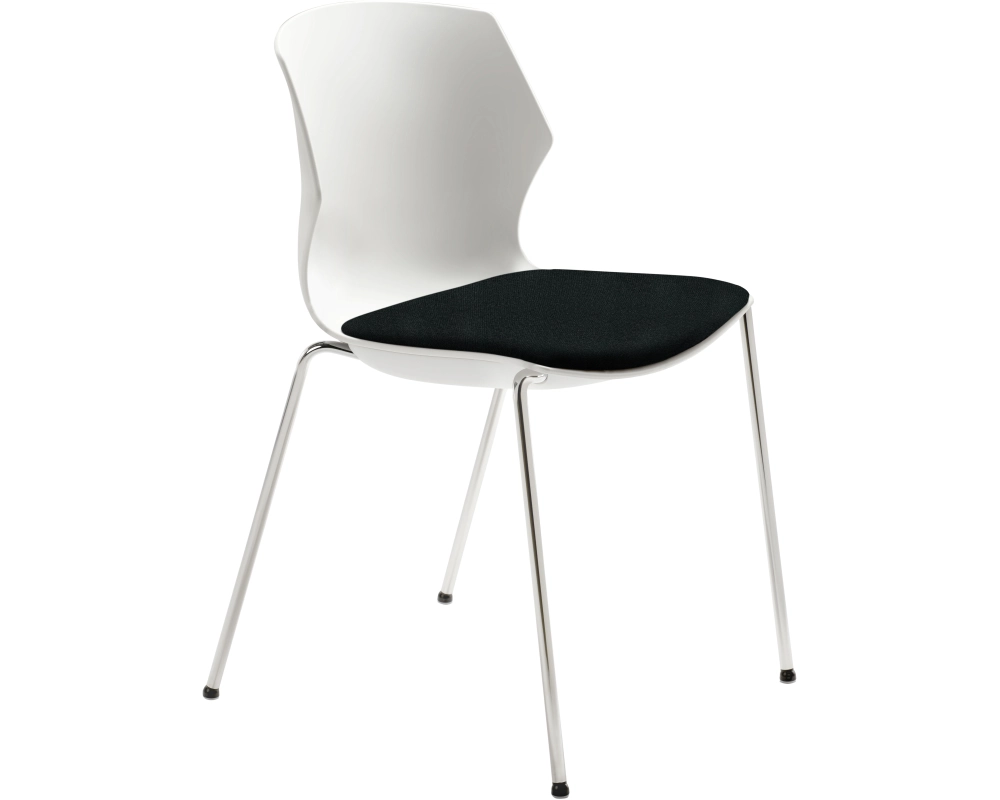 MAYER Besucherstuhl OvaLounge 25110102 weiss/chrome