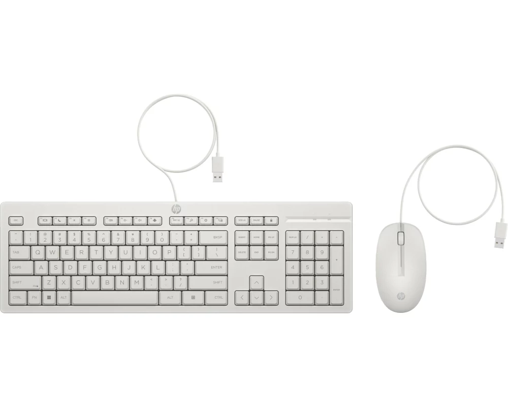 HP 225MK Keybd Combo Wht USB-A 1200 DPI