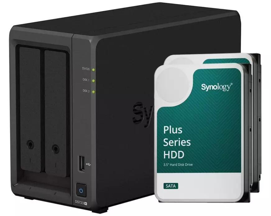 Synology NAS DiskStation DS723+ 2-bay Synology Plus HDD 16 TB
