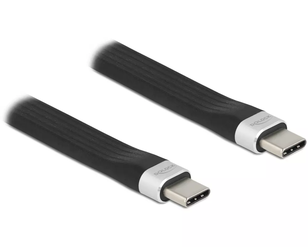 Delock USB 3.2 Gen 2 Flachbandkabel USB-C - USB-C 0.135 m