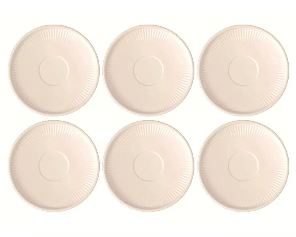 Villeroy & Boch Espressountertasse Afina 0 ml, 6 Stück, Weiss