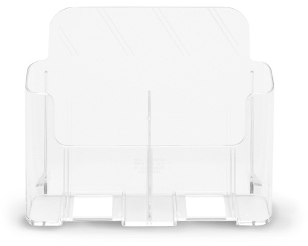 DEFLECTO Prospekthalter A4 74501 transparent hoch 2 Fächer