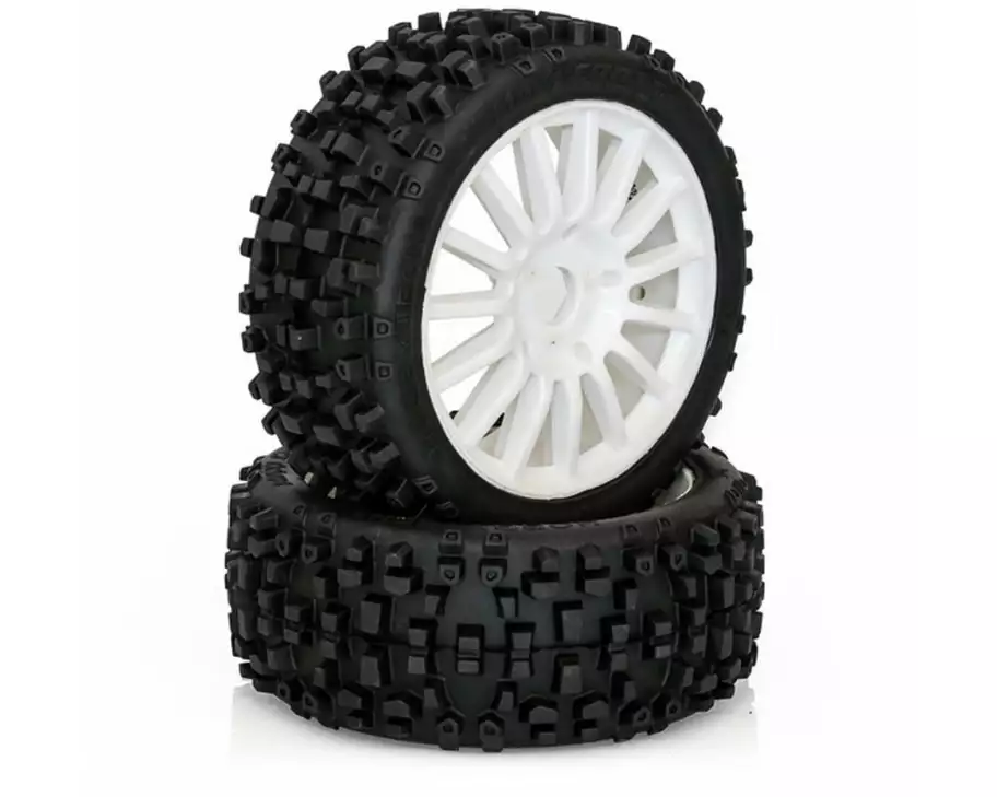 Hobbytech Kompletträder MAXI CROSS Buggy Weiss, 1:8