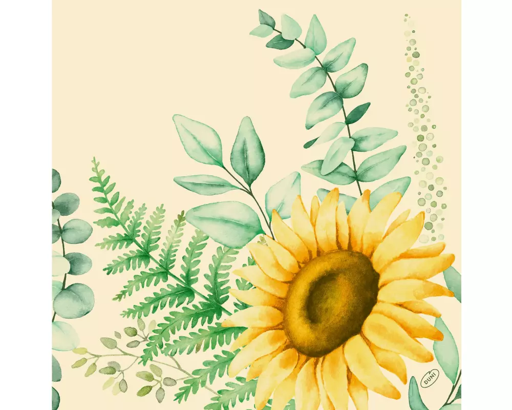 Duni Papierservietten Sunflower Dreams 40 cm x 40 cm, 50 Stück