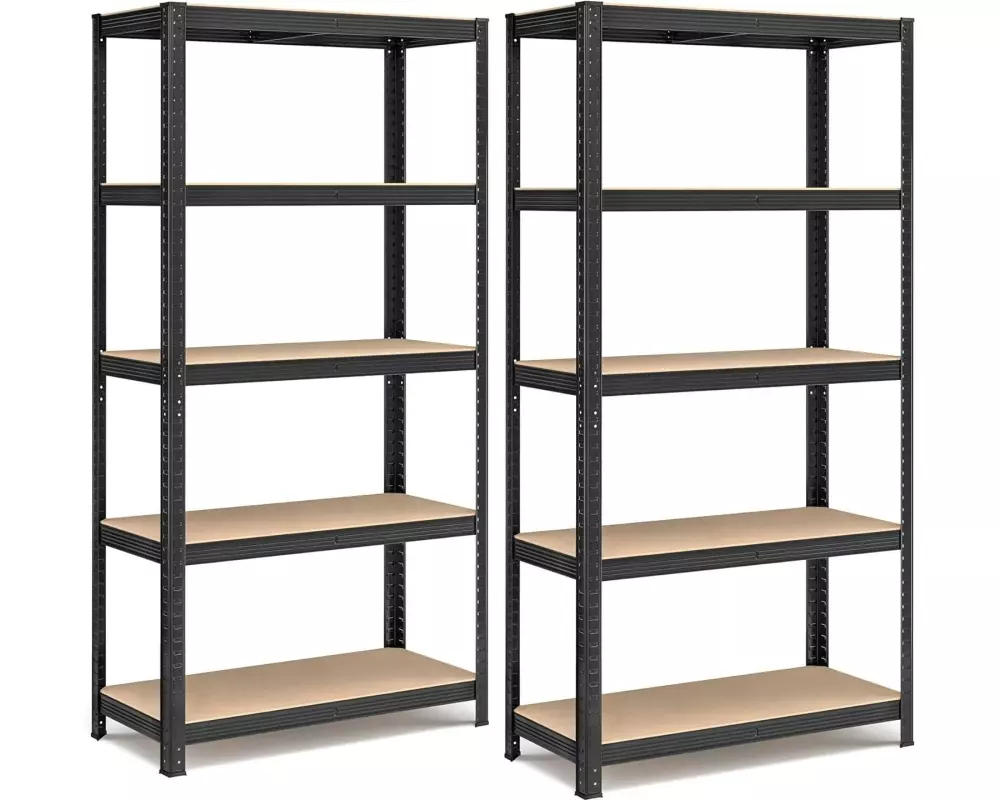 Songmics Regal 5 Ablagen Schwarz