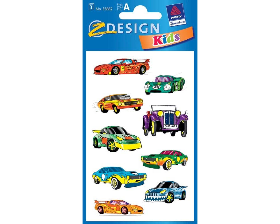 Z-DESIGN Sticker Kids 53882 Autos 3 Stück