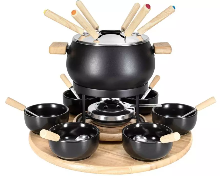 Nouvel Fondue-Set 21 Teile, Schwarz