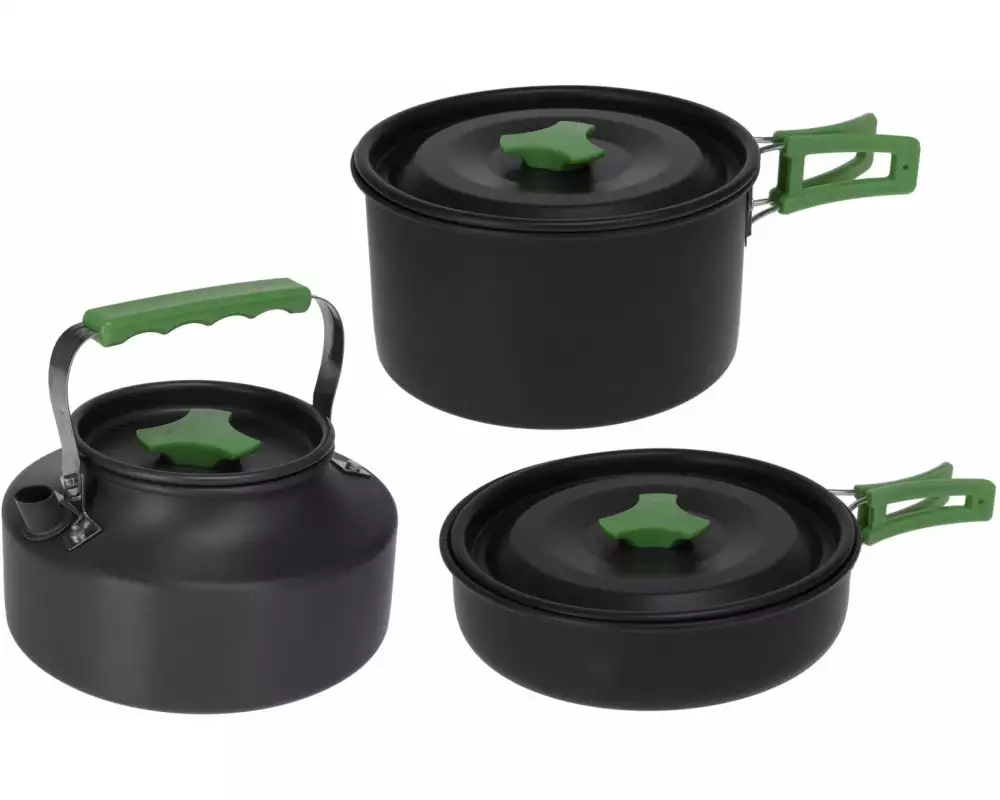 FTM Kochgeschirr-Set, 3-teilig, Schwarz